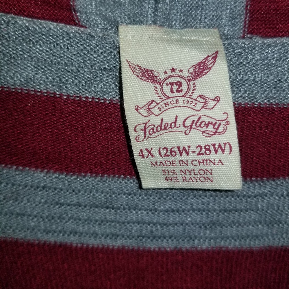 2 for 1 Faded Glory 4x Cardigans blue/tan red/gray - Picture 7 of 8